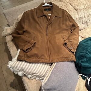 Gary Player Men's Tan Suede Jacket size Medium NWOT